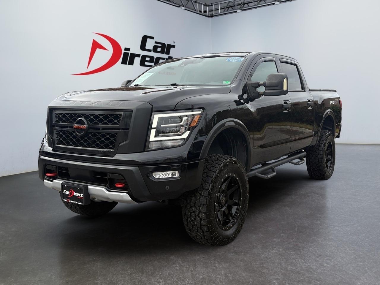 2022 Nissan Titan PRO-4X, TOW PACKAGE, BLIND SPOT ALERT, LANE KEEP ASSIST, REAR POWER SLIDING WINDOW, PUSH BUTTON START, APPLE CARPLAY/ANDROID AUTO, BACKUP CAMERA WITH PARKING SENSORS, CLEAN CARFAX, BECOME A PRO ON THE ROAD IN THIS NISSAN TITAN! Virginia Beach VA