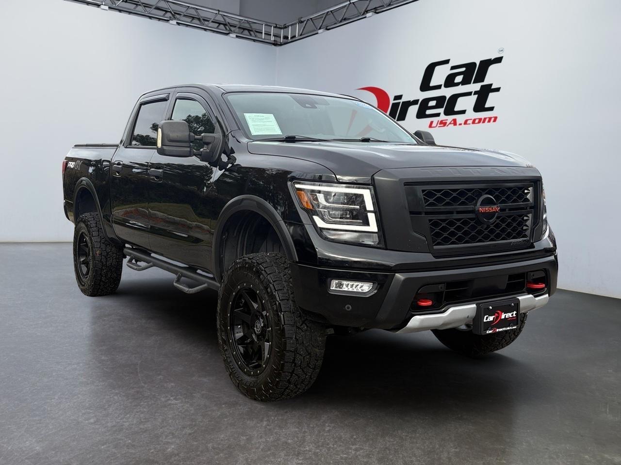 2022 Nissan Titan PRO-4X, TOW PACKAGE, BLIND SPOT ALERT, LANE KEEP ASSIST, REAR POWER SLIDING WINDOW, PUSH BUTTON START, APPLE CARPLAY/ANDROID AUTO, BACKUP CAMERA WITH PARKING SENSORS, CLEAN CARFAX, BECOME A PRO ON THE ROAD IN THIS NISSAN TITAN!