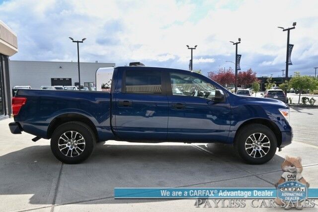 2022 Nissan Titan SV / 4X4 / 5.6L V8 / Crew Cab / Seats 6 / Adaptive Cruise Control / Lane Departure & Blind Spot Alert / Apple CarPlay & Android Auto / Back Up Camera / Rear Parking Sensors / Keyless Entry & Start / 1-Owner Anchorage AK