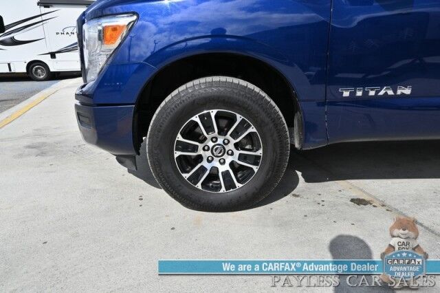 2022 Nissan Titan SV / 4X4 / 5.6L V8 / Crew Cab / Seats 6 / Adaptive Cruise Control / Lane Departure & Blind Spot Alert / Apple CarPlay & Android Auto / Back Up Camera / Rear Parking Sensors / Keyless Entry & Start / 1-Owner Anchorage AK