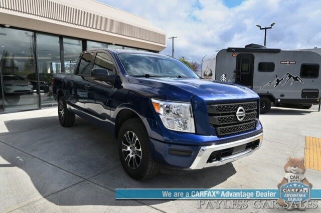 2022 Nissan Titan SV / 4X4 / 5.6L V8 / Crew Cab / Seats 6 / Adaptive Cruise Control / Lane Departure & Blind Spot Alert / Apple CarPlay & Android Auto / Back Up Camera / Rear Parking Sensors / Keyless Entry & Start / 1-Owner Anchorage AK