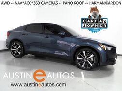 2022_Polestar_2 Long Range Dual Motor AWD_*PLUS & PILOT PKGS, NAVIGATION, SAFETY ALERTS, ADAPTIVE CRUISE, 360 VIEW CAMERAS, PANORAMA MOONROOF, HEATED SEATS/STEERING, HARMAN/KARDON, ANDROID & APPLE_ Round Rock TX