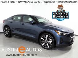 2022_Polestar_2 Long Range Dual Motor AWD_*PLUS & PILOT PKGS, NAVIGATION, SAFETY ALERTS, ADAPTIVE CRUISE, 360 VIEW CAMERAS, PANORAMA MOONROOF, HEATED SEATS/STEERING, HARMAN/KARDON, ANDROID & APPLE_ Round Rock TX