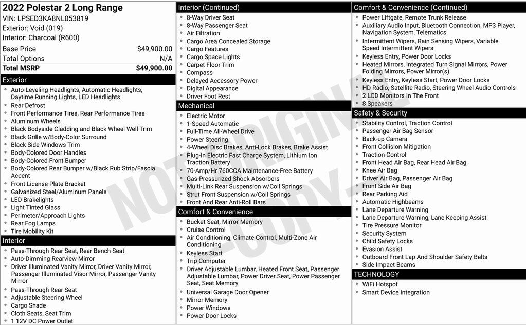2022 Polestar 2 Long Range Dual Motor Miramar FL