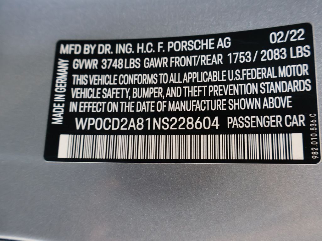 2022 Porsche 718 Boxster 25 Years San Clemente CA