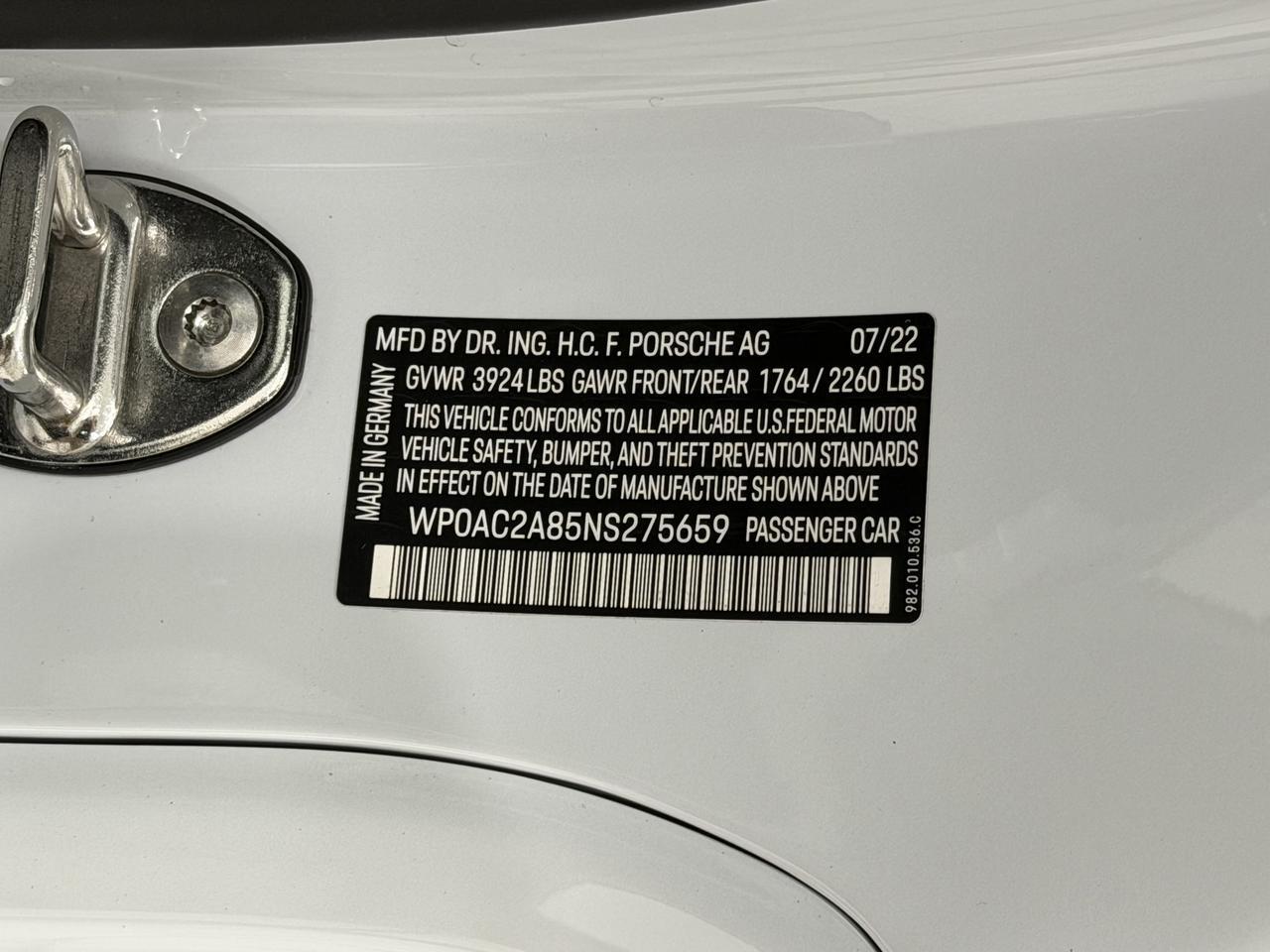2022 Porsche 718 Cayman GT4 Newark DE