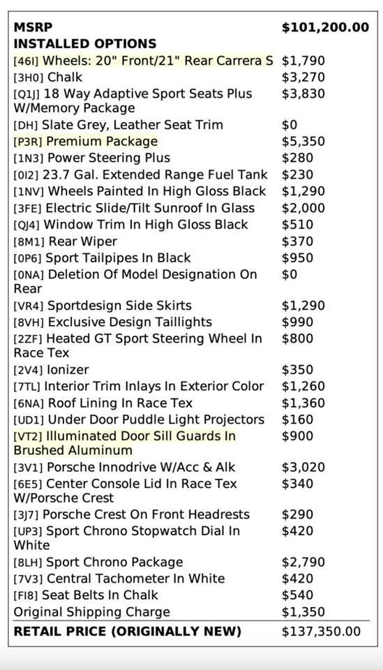 2022 Porsche 911 Carrera Coupe *$35,000 IN FACTORY OPTIONS* *BIG OPTION LIST* *7500 MILES* San Diego CA