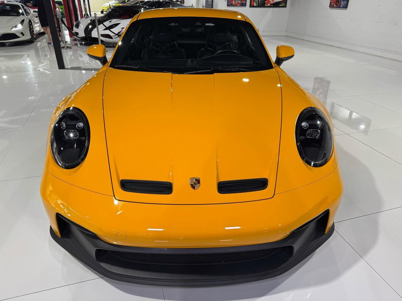2022 Porsche 911 GT3 Signal Yellow paint, PCCB, interior carbon, extended leather, carbon buckets AND MUCH MORE!!! Fort Lauderdale FL