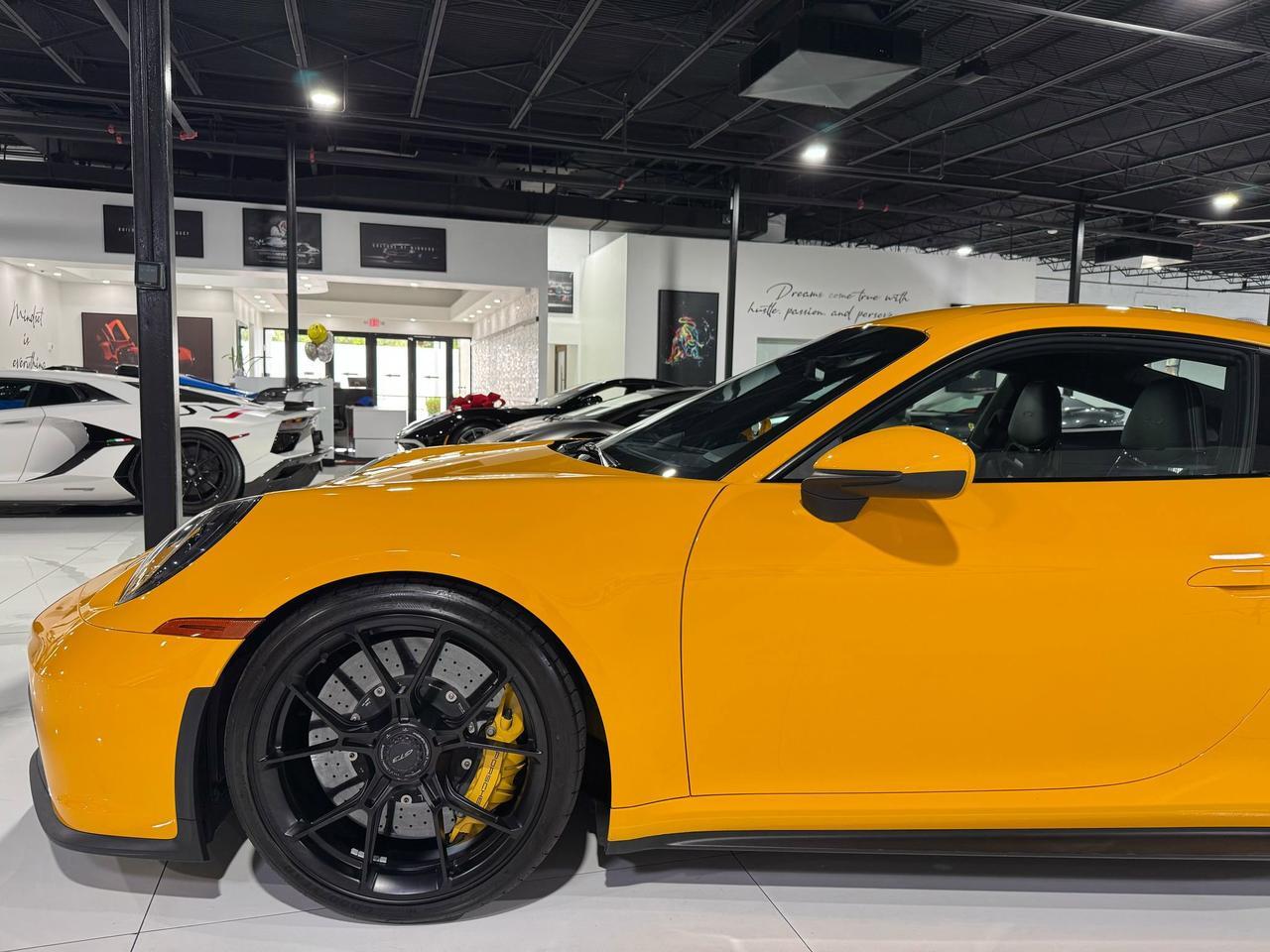 2022 Porsche 911 GT3 Signal Yellow paint, PCCB, interior carbon, extended leather, carbon buckets AND MUCH MORE!!! Fort Lauderdale FL