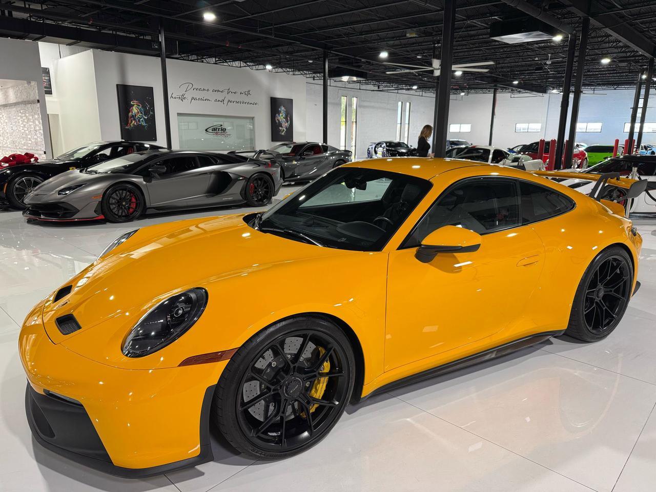 2022 Porsche 911 GT3 Signal Yellow paint, PCCB, interior carbon, extended leather, carbon buckets AND MUCH MORE!!! Fort Lauderdale FL