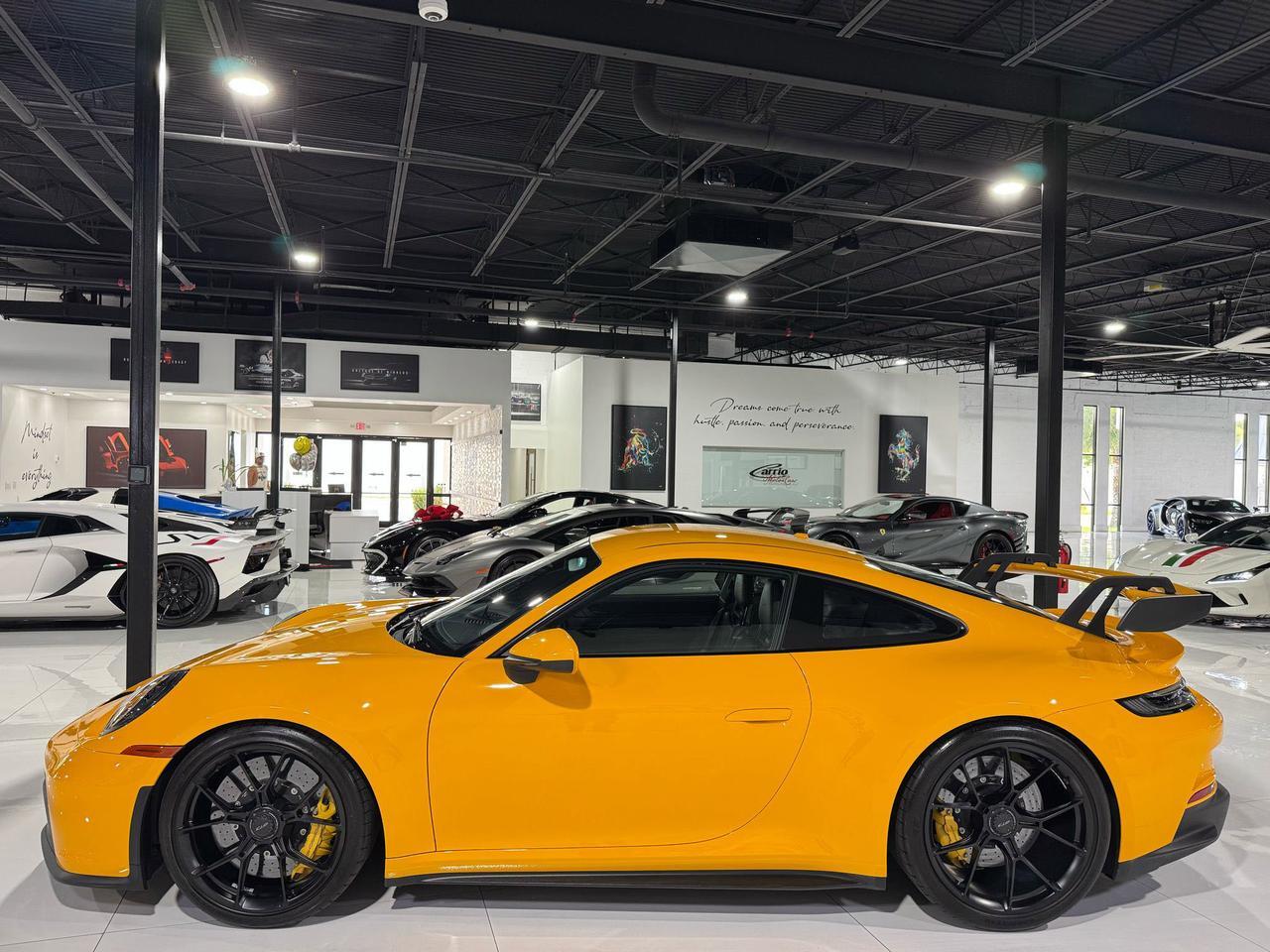2022 Porsche 911 GT3 Signal Yellow paint, PCCB, interior carbon, extended leather, carbon buckets AND MUCH MORE!!! Fort Lauderdale FL