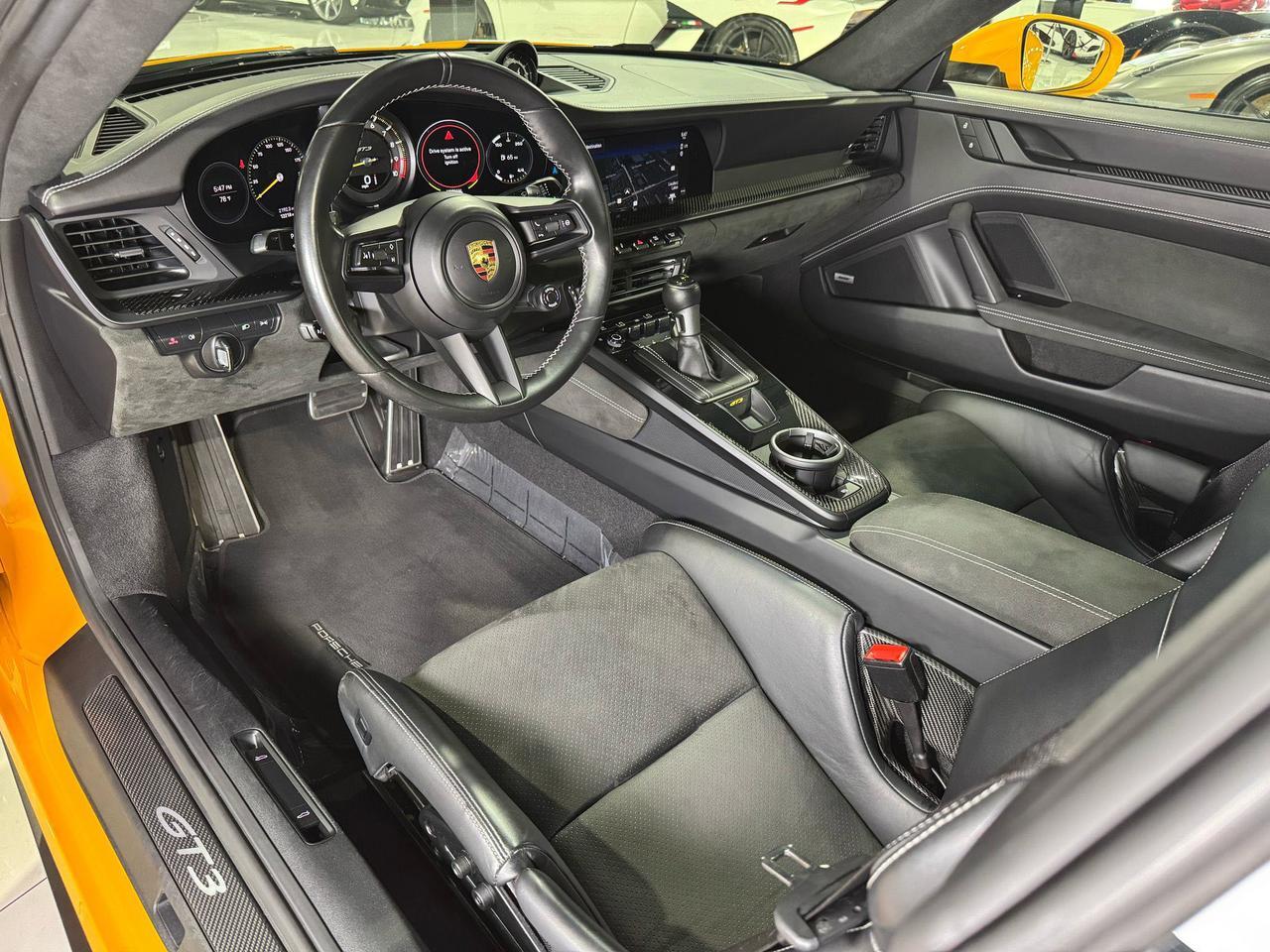 2022 Porsche 911 GT3 Signal Yellow paint, PCCB, interior carbon, extended leather, carbon buckets AND MUCH MORE!!! Fort Lauderdale FL
