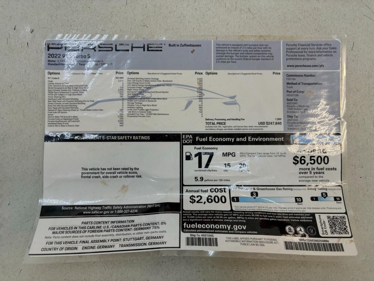 2022 Porsche 911 Turbo S