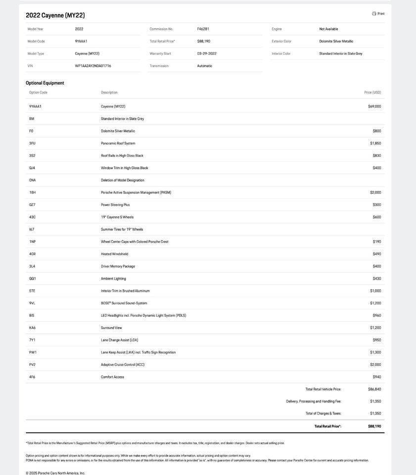 2022 Porsche Cayenne Pompano Beach FL