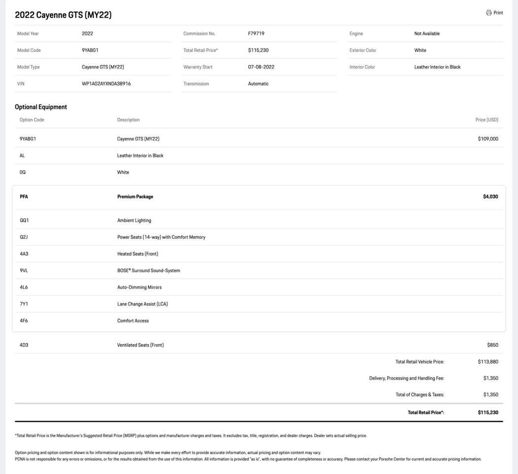 2022 Porsche Cayenne GTS Pompano Beach FL
