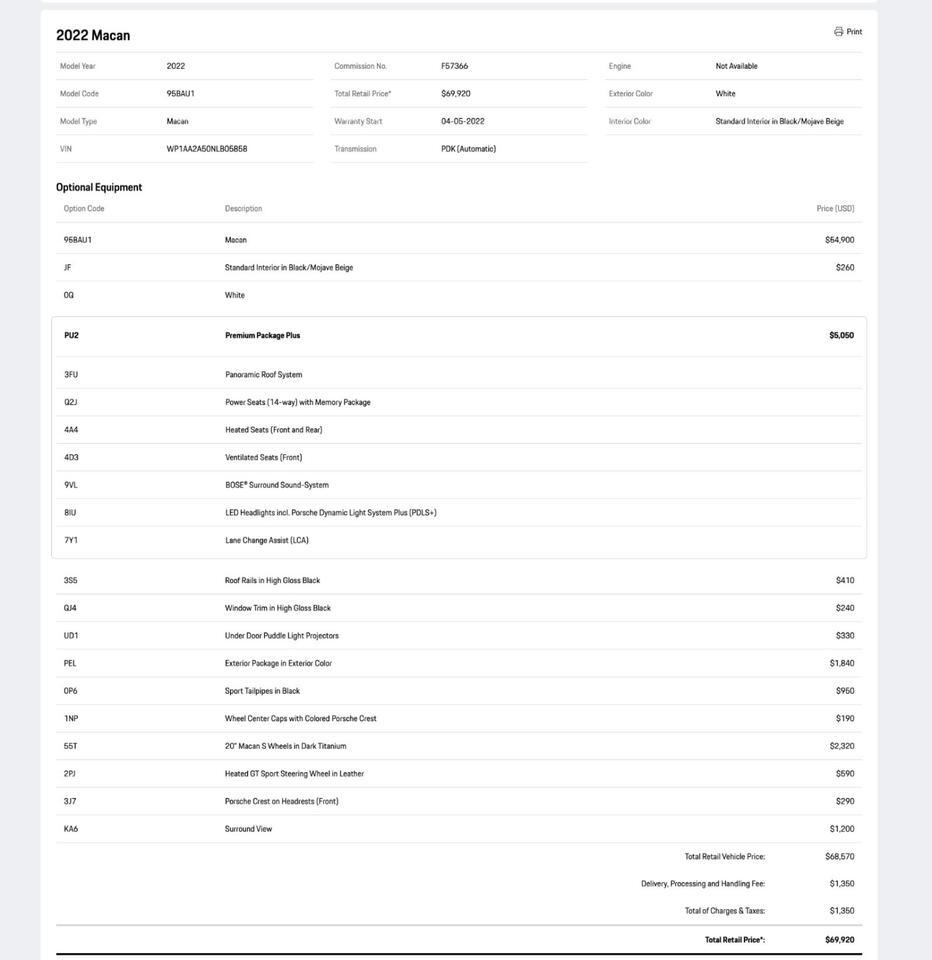 2022 Porsche Macan Pompano Beach FL