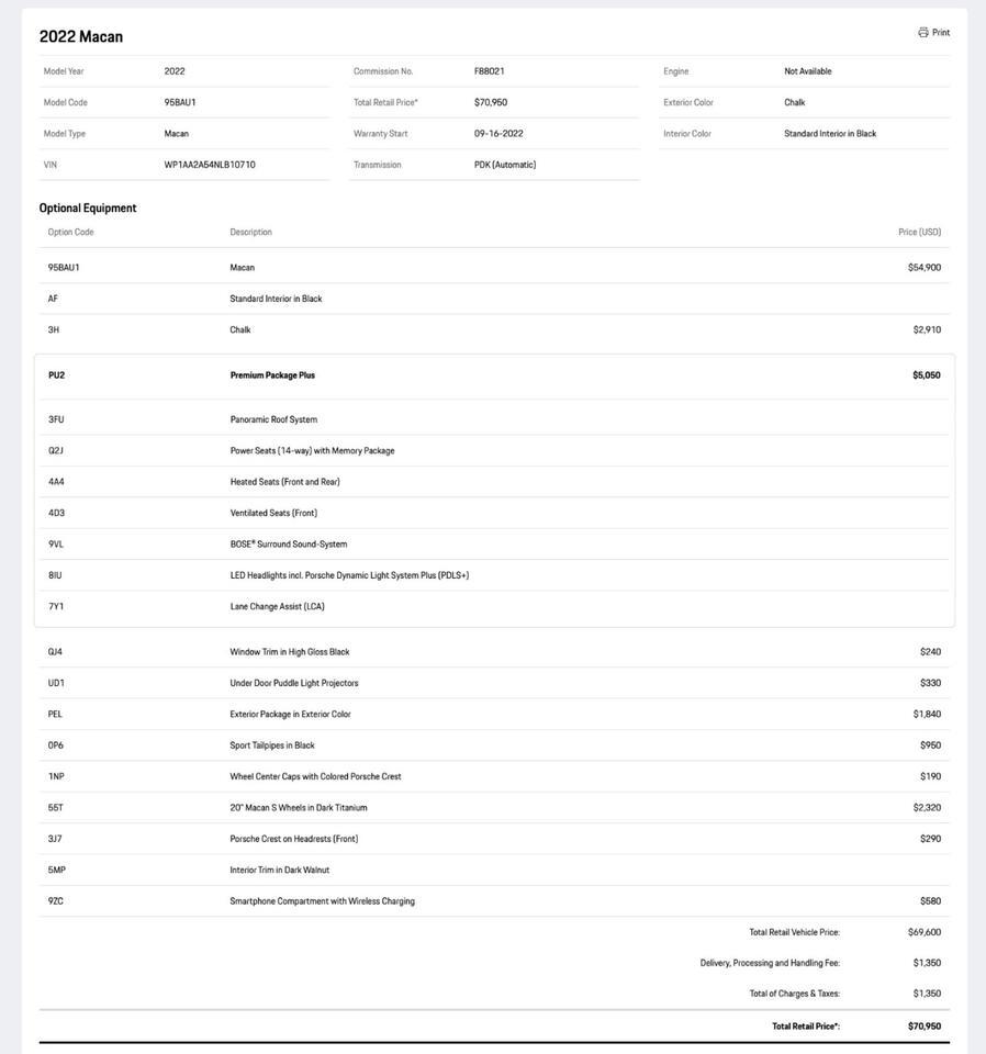 2022 Porsche Macan Pompano Beach FL