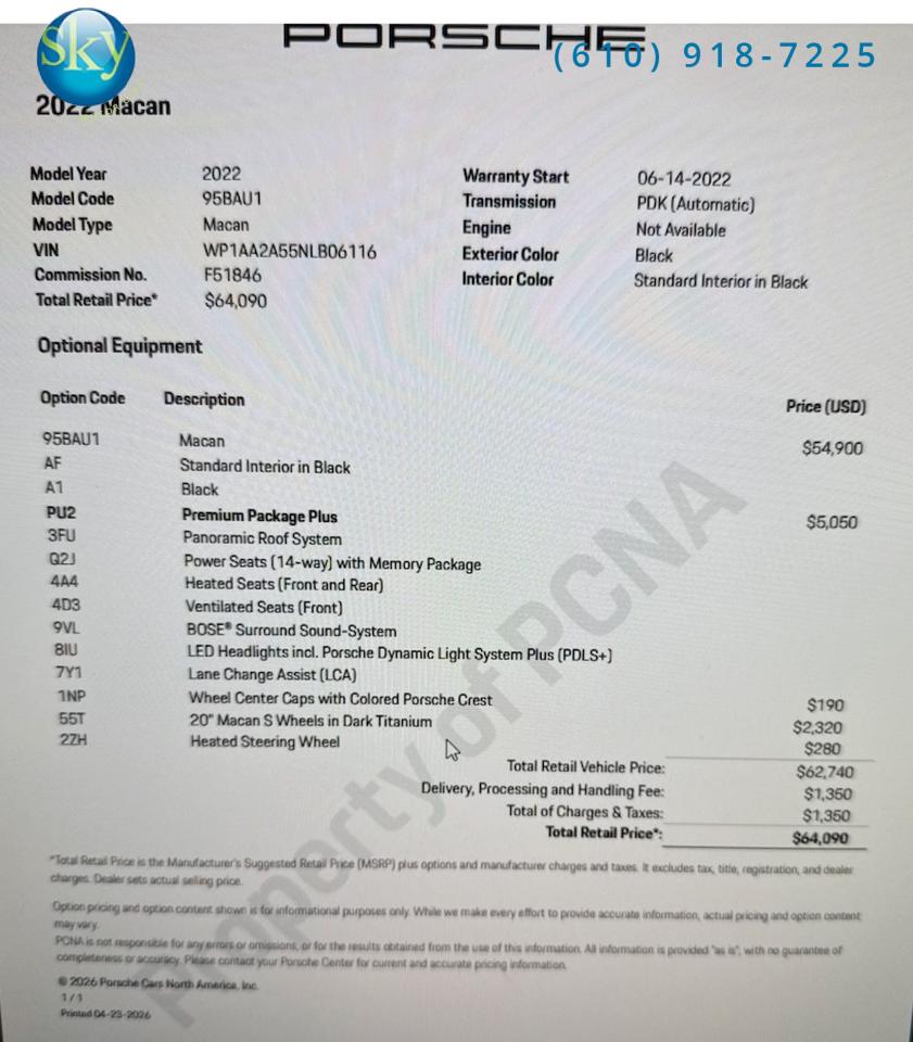 2022 Porsche Macan AWD West Chester PA