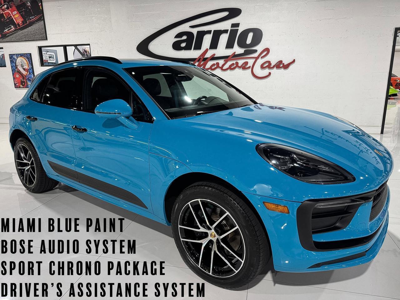 2022 Porsche Macan Miami Blue paint, Sport Chrono package, driver's assistance system, Bose audio system AND MUCH MORE!