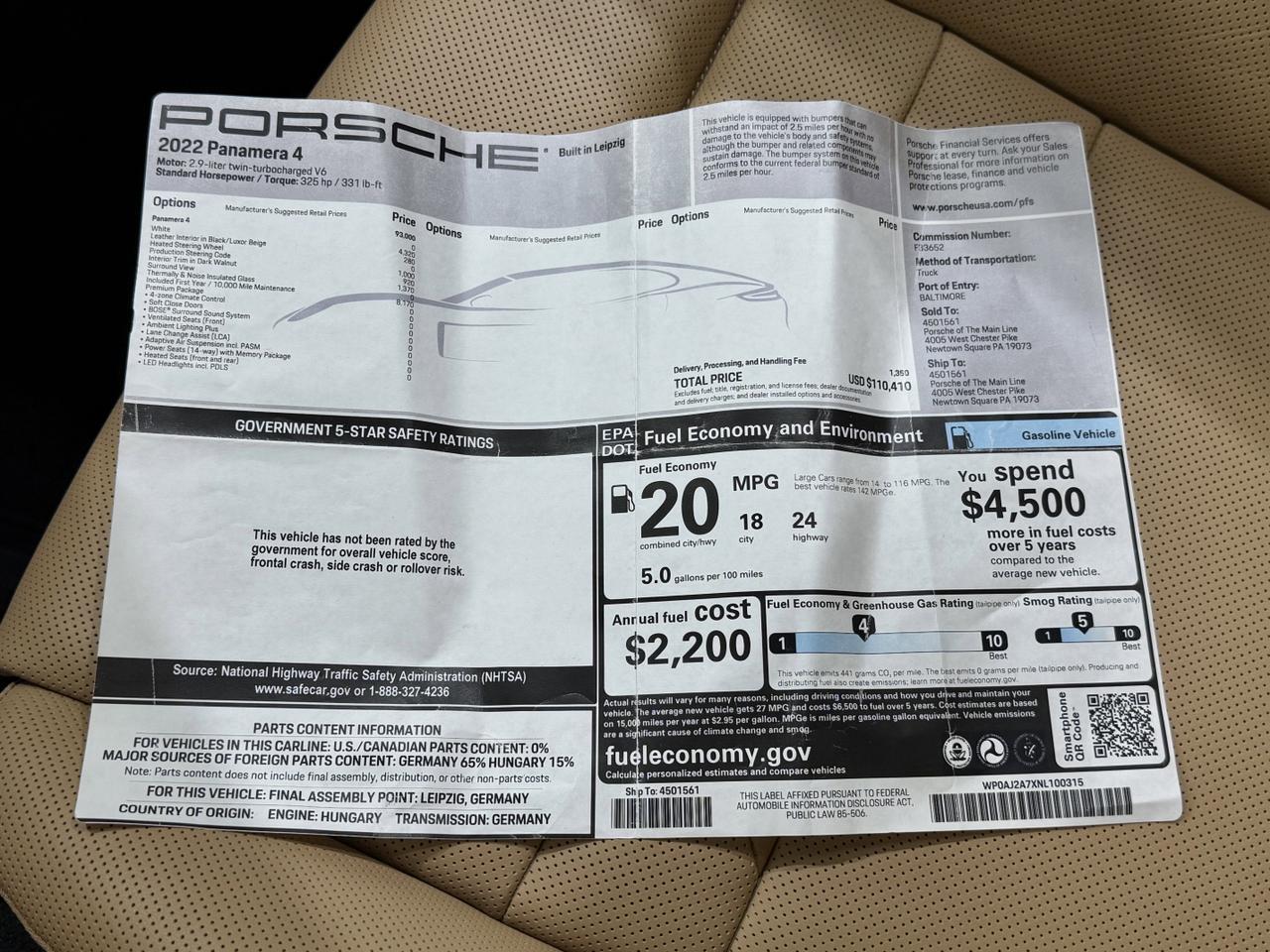 2022 Porsche Panamera 4 Newark DE