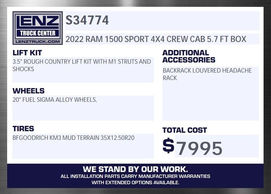 2022 Ram 1500 4x4 Crew Cab Sport Fond du Lac WI