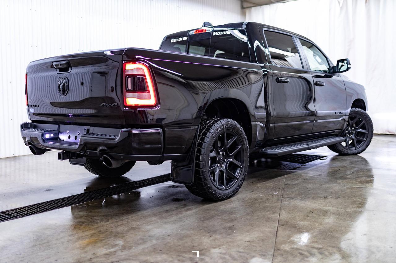 2022 Ram 1500 4x4 Crew Cab Sport Night Edition Leather Roof Nav Red Deer AB