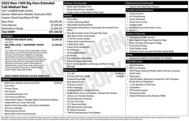 2022 Ram 1500 Big Horn/Lone Star Raleigh NC
