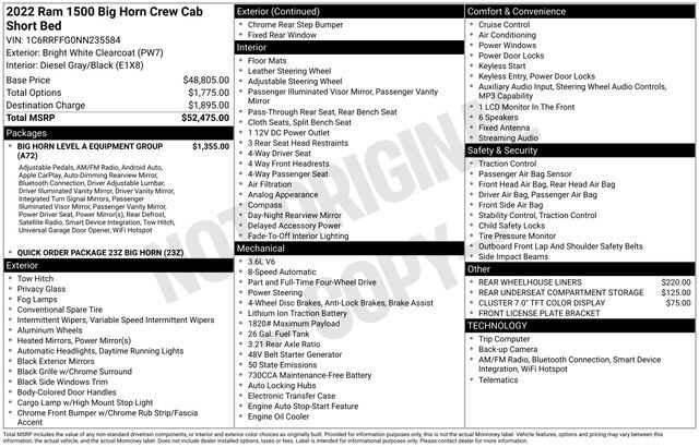 2022 Ram 1500 Big Horn/Lone Star Raleigh NC