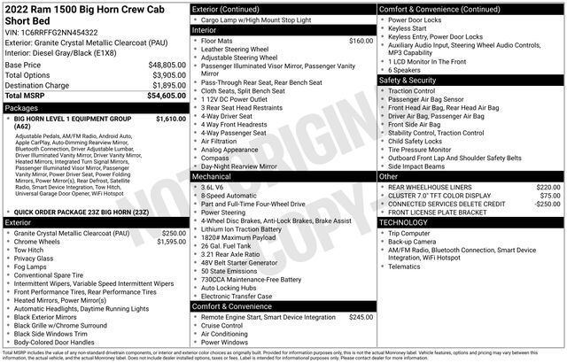 2022 Ram 1500 Big Horn/Lone Star Raleigh NC