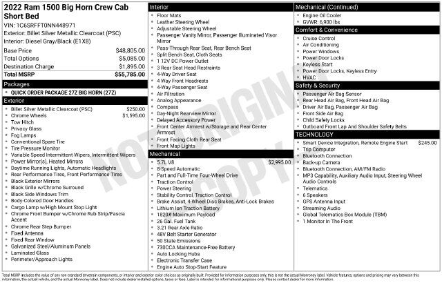2022 Ram 1500 Big Horn/Lone Star Raleigh NC