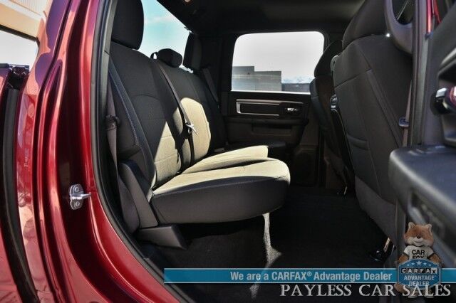 2022 Ram 1500 Classic SLT / 4X4 / Warlock Pkg / Crew Cab / Seats 6 / Power Mirrors, Windows & Locks / Bluetooth / Backup Camera / Cruise Control / Keyless Entry / Aluminum Wheels / Block Heater / 23 MPG / 1-Owner Anchorage AK