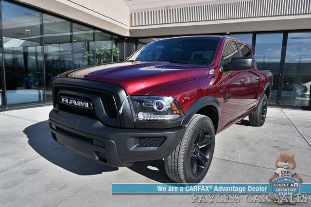 2022 Ram 1500 Classic SLT / 4X4 / Warlock Pkg / Crew Cab / Seats 6 / Power Mirrors, Windows & Locks / Bluetooth / Backup Camera / Cruise Control / Keyless Entry / Aluminum Wheels / Block Heater / 23 MPG / 1-Owner Anchorage AK