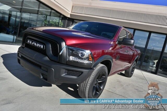 2022 Ram 1500 Classic SLT / 4X4 / Warlock Pkg / Crew Cab / Seats 6 / Power Mirrors, Windows & Locks / Bluetooth / Backup Camera / Cruise Control / Keyless Entry / Aluminum Wheels / Block Heater / 23 MPG / 1-Owner Anchorage AK
