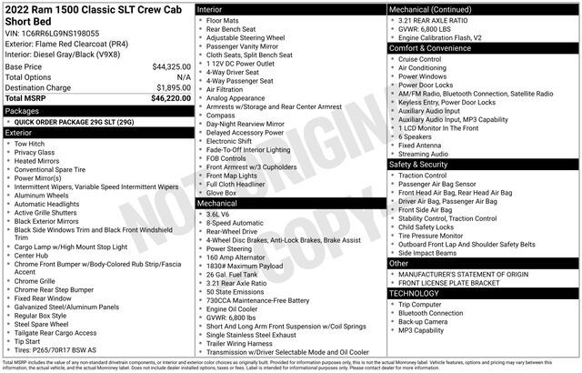 2022 Ram 1500 Classic SLT Raleigh NC