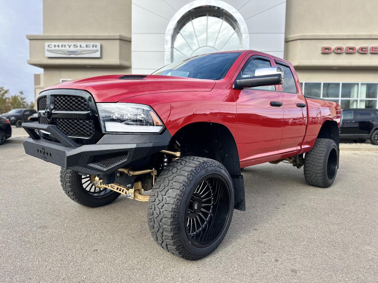 2022 Ram 1500 Classic Tradesman Quad Cab 4x4 | McRig Ready Ram | Low KMs | V8 HEMI | Heated Seats | Sport Hood Redwater AB