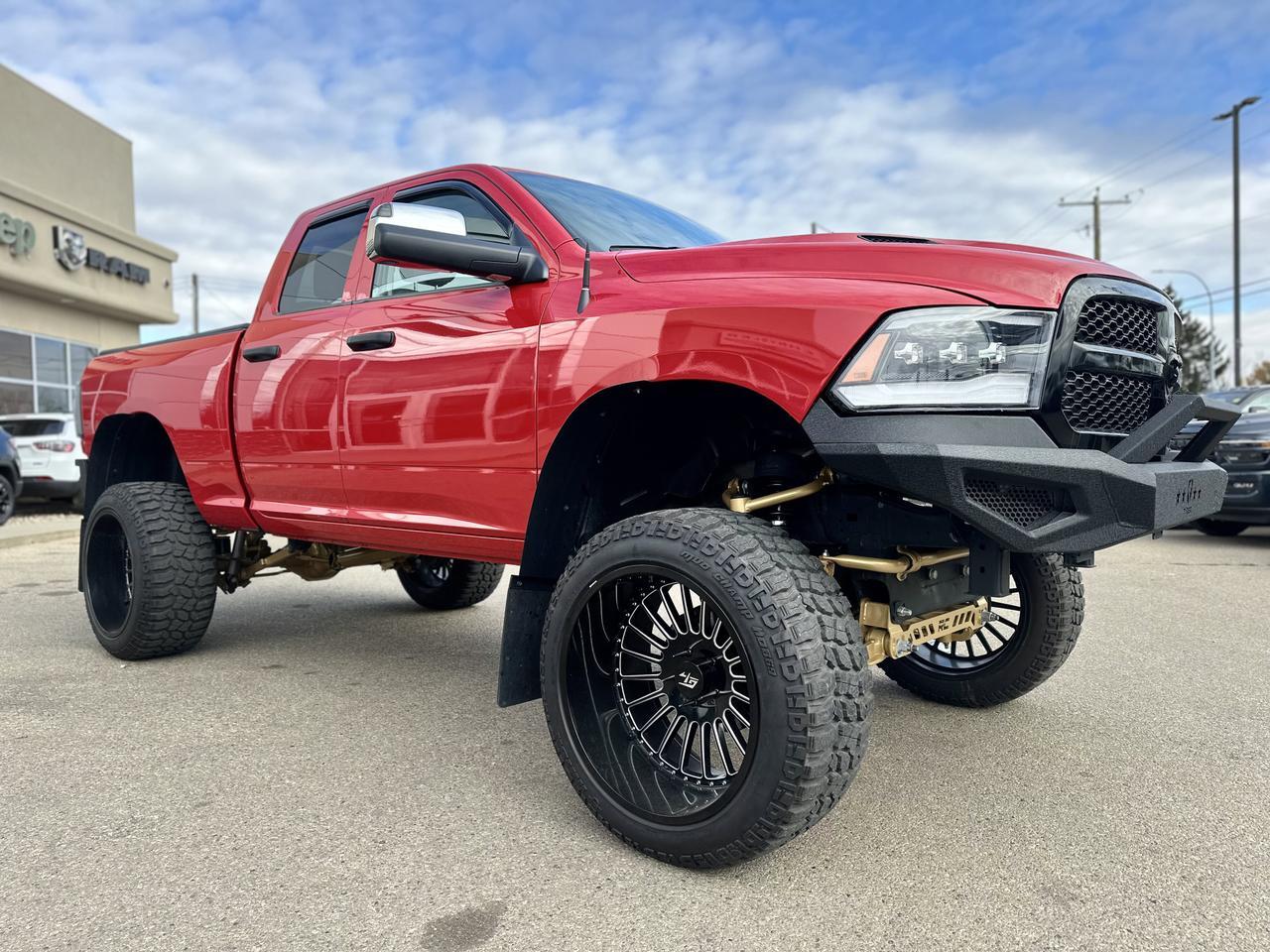 2022 Ram 1500 Classic Tradesman Quad Cab 4x4 | McRig Ready Ram | Low KMs | V8 HEMI | Heated Seats | Sport Hood Redwater AB