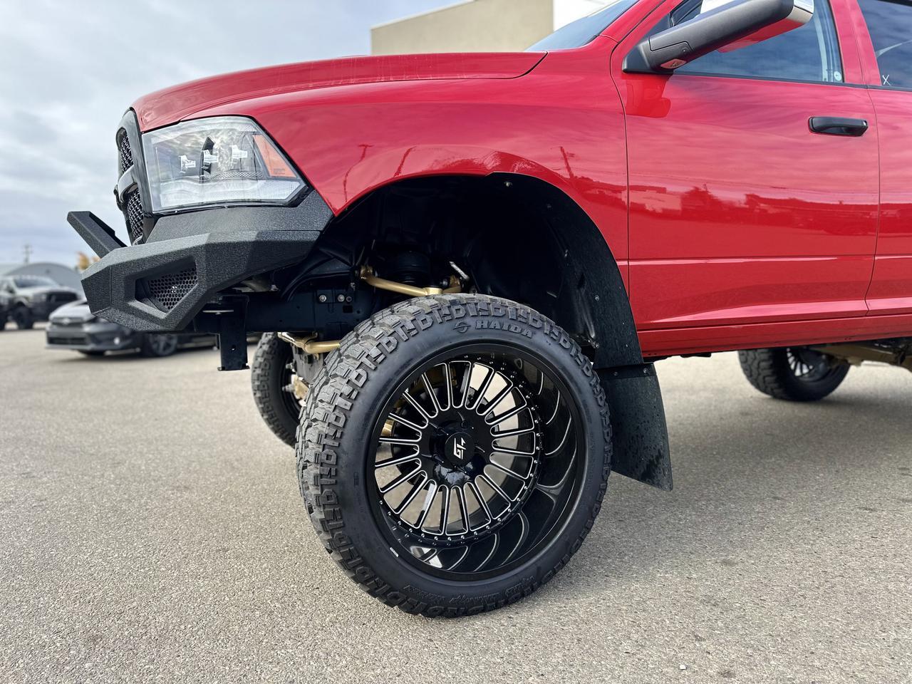 2022 Ram 1500 Classic Tradesman Quad Cab 4x4 | McRig Ready Ram | Low KMs | V8 HEMI | Heated Seats | Sport Hood Redwater AB