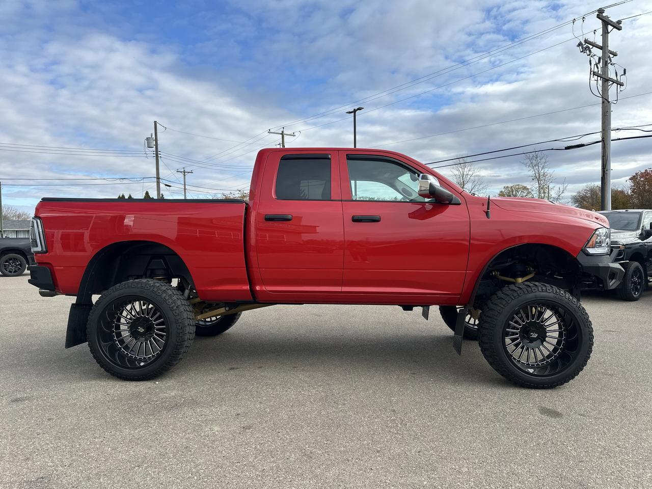 2022 Ram 1500 Classic Tradesman Quad Cab 4x4 | McRig Ready Ram | Low KMs | V8 HEMI | Heated Seats | Sport Hood Redwater AB