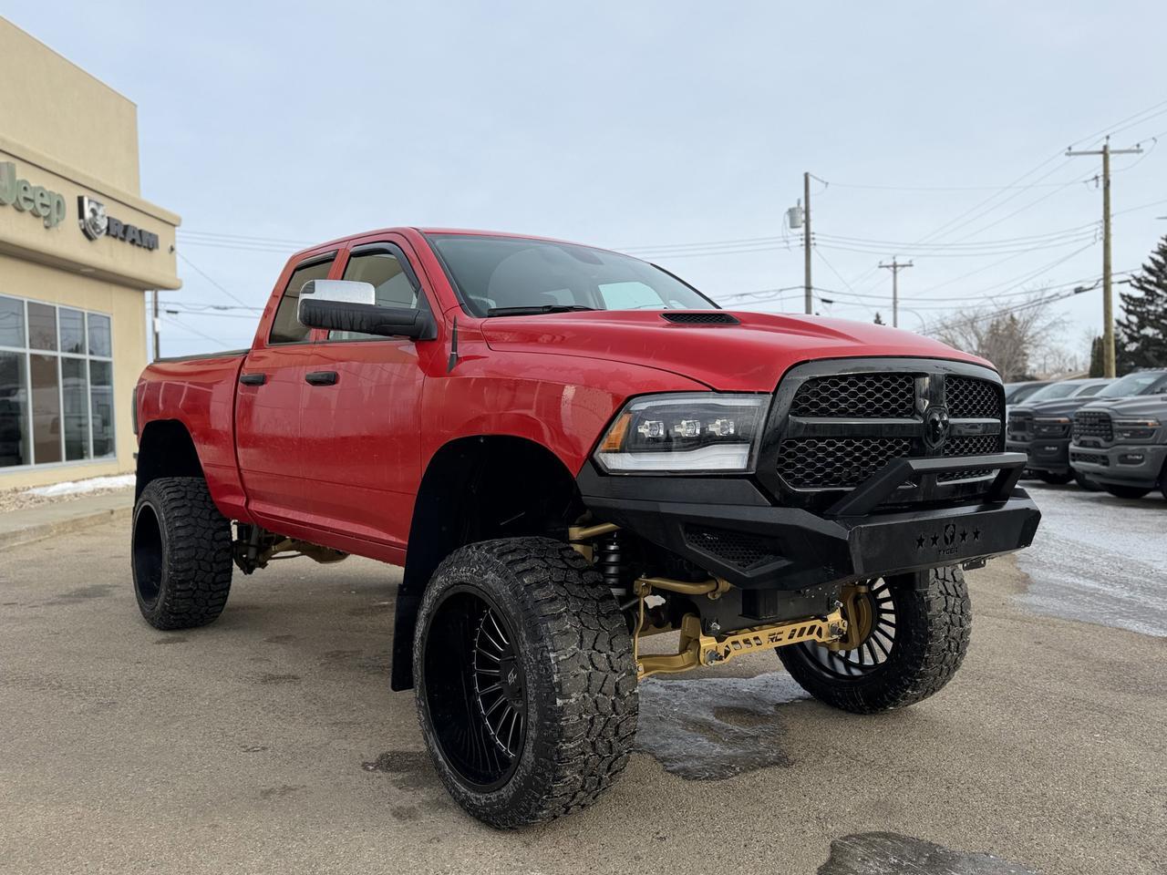 2022 Ram 1500 Classic Tradesman Quad Cab 4x4 | Rig Ready McRam | Low KMs | V8 HEMI | Heated Seats | Sport Hood Redwater AB