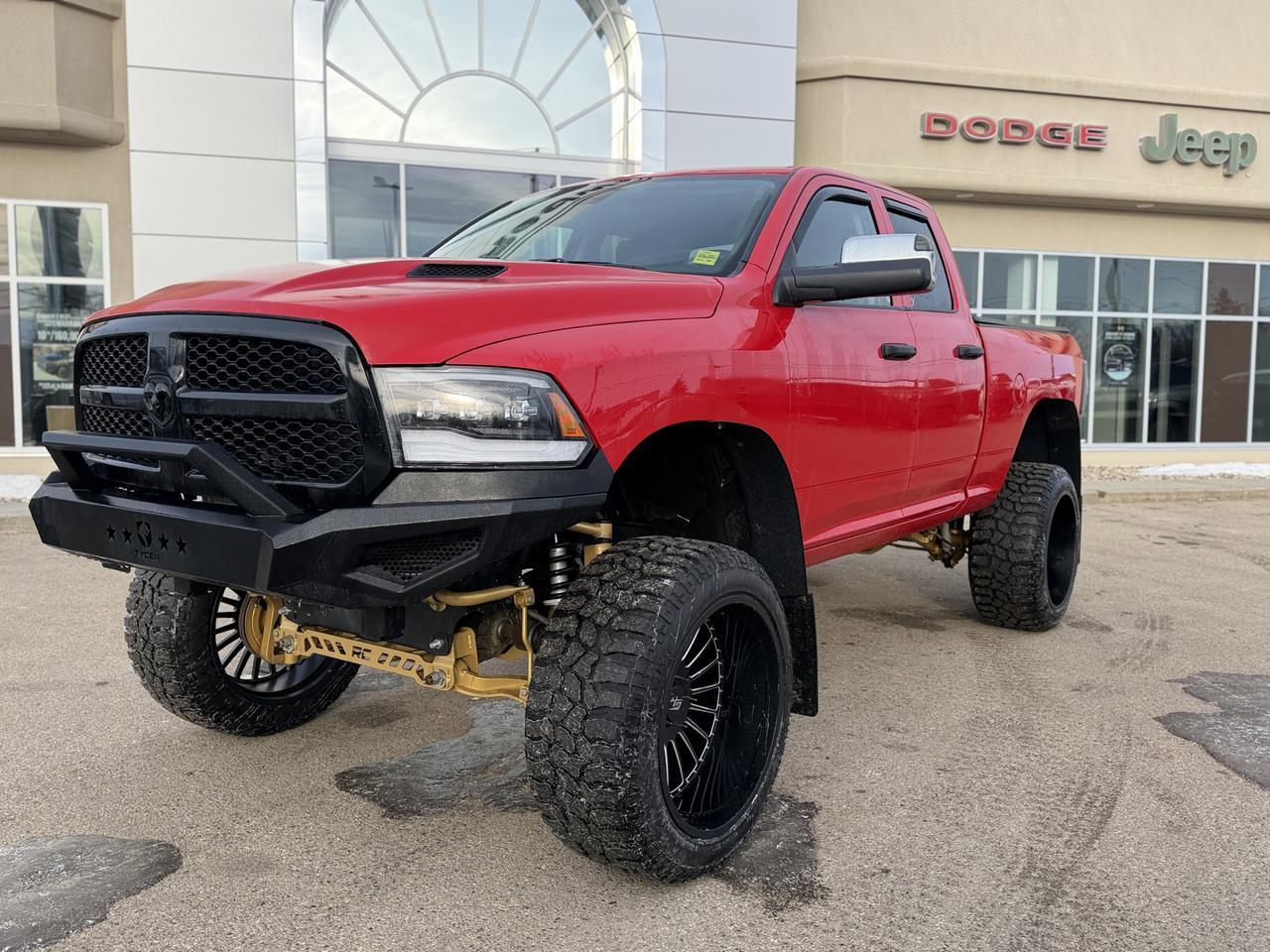 2022 Ram 1500 Classic Tradesman Quad Cab 4x4 | Rig Ready McRam | Low KMs | V8 HEMI | Heated Seats | Sport Hood Redwater AB