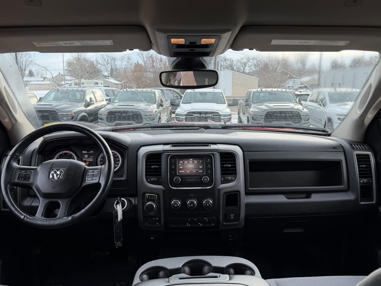 2022 Ram 1500 Classic Tradesman Quad Cab 4x4 | Rig Ready McRam | Low KMs | V8 HEMI | Heated Seats | Sport Hood Redwater AB