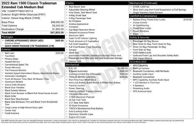 2022 Ram 1500 Classic Tradesman Raleigh NC
