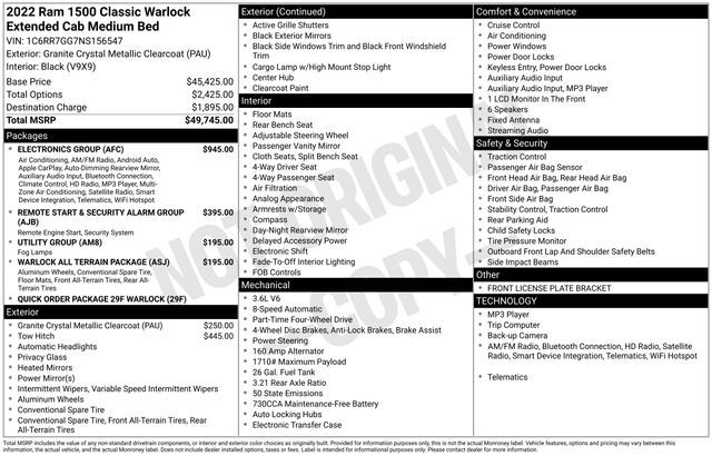2022 Ram 1500 Classic Warlock Raleigh NC