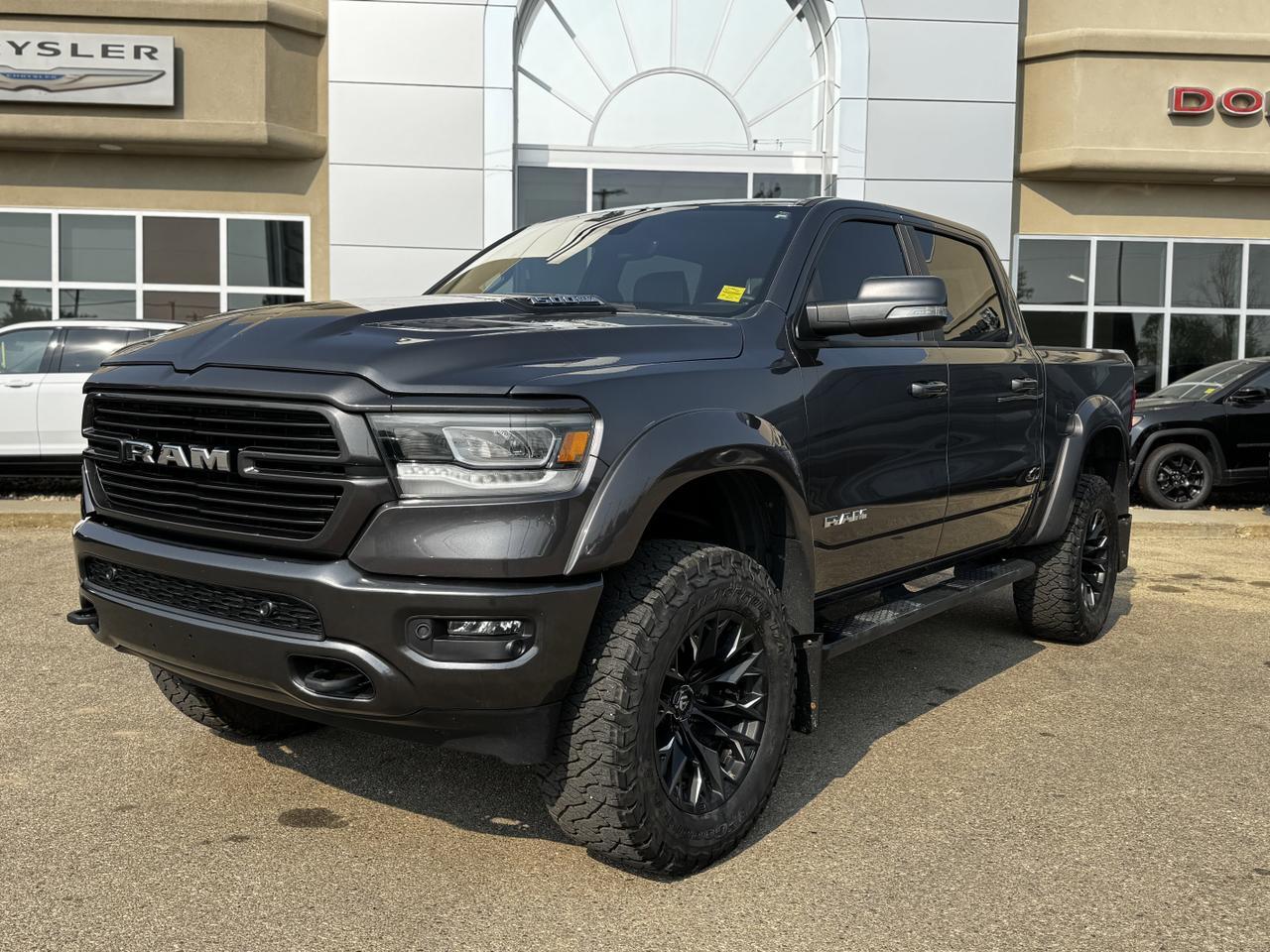 2022 Ram 1500 Laramie Sport Crew Cab 4x4 | HEMI V8 | Rig Ready Ram  | Leather | Backup Camera | Remote Start | NAV Redwater AB