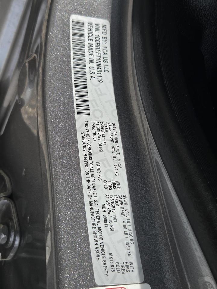 2022 Ram 1500 Lone Star 4x2 Crew Cab 5'7 Box Beeville TX