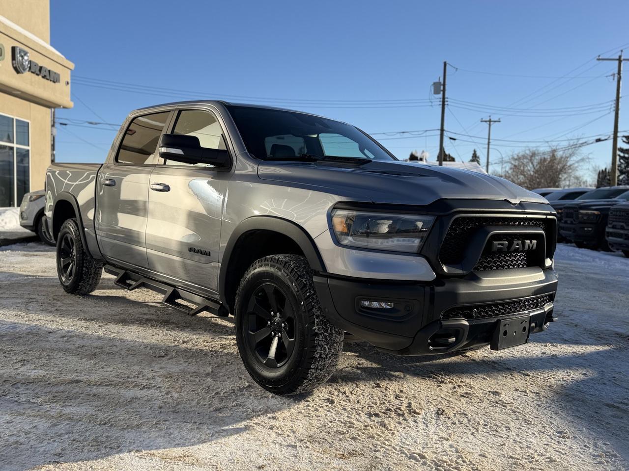 2022 Ram 1500 Rebel | Eco Diesel | 12" Screen | Leather | Heated Seats | Tow Package | Box Liner | Night Edition Redwater AB