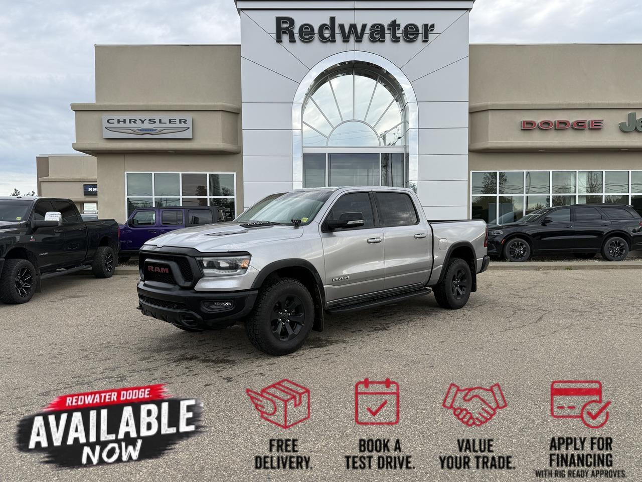 2022 Ram 1500 Rebel Crew Cab 4x4 | Low KMs | Heated Front Seats | NAV | 12IN Display | Backup Camera