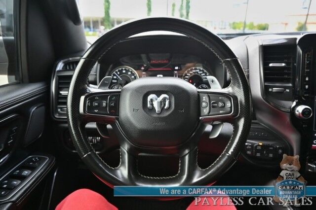 2022 Ram 1500 Rebel / GT Pkg / Level 2 / Night Edition / Rebel 12 Pkg / 4X4 / Crew Cab / Heated Seats & Steering / NAV / Sunroof / Auto Start / Harman Kardon / Adaptive Cruise / Blind Spot & Lane Alert / Tonneau Cover / Tow Pkg / 1-Owner Anchorage AK