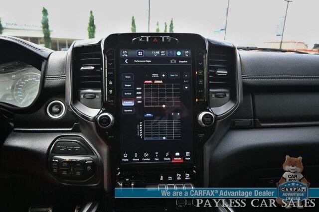 2022 Ram 1500 Rebel / GT Pkg / Night Edition / Rebel 12 Pkg / 4X4 / Crew Cab / Heated Seats & Steering / NAV / Sunroof / Auto Start / Harman Kardon / Adaptive Cruise / Blind Spot & Lane Alert / Tonneau Cover / Tow Pkg / 1-Owner Anchorage AK