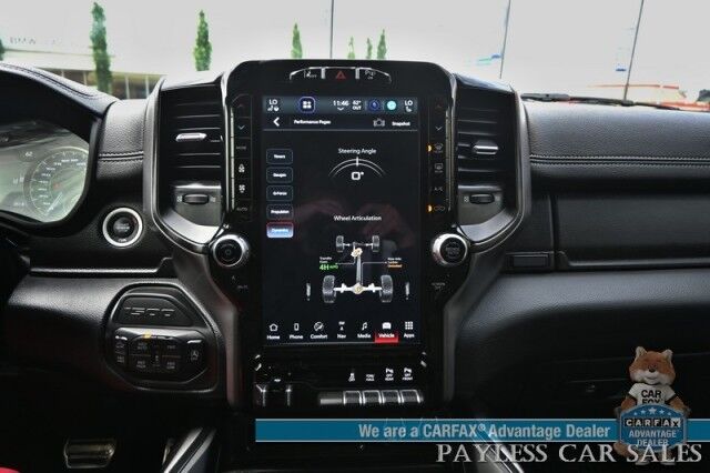 2022 Ram 1500 Rebel / GT Pkg / Night Edition / Rebel 12 Pkg / 4X4 / Crew Cab / Heated Seats & Steering / NAV / Sunroof / Auto Start / Harman Kardon / Adaptive Cruise / Blind Spot & Lane Alert / Tonneau Cover / Tow Pkg / 1-Owner Anchorage AK